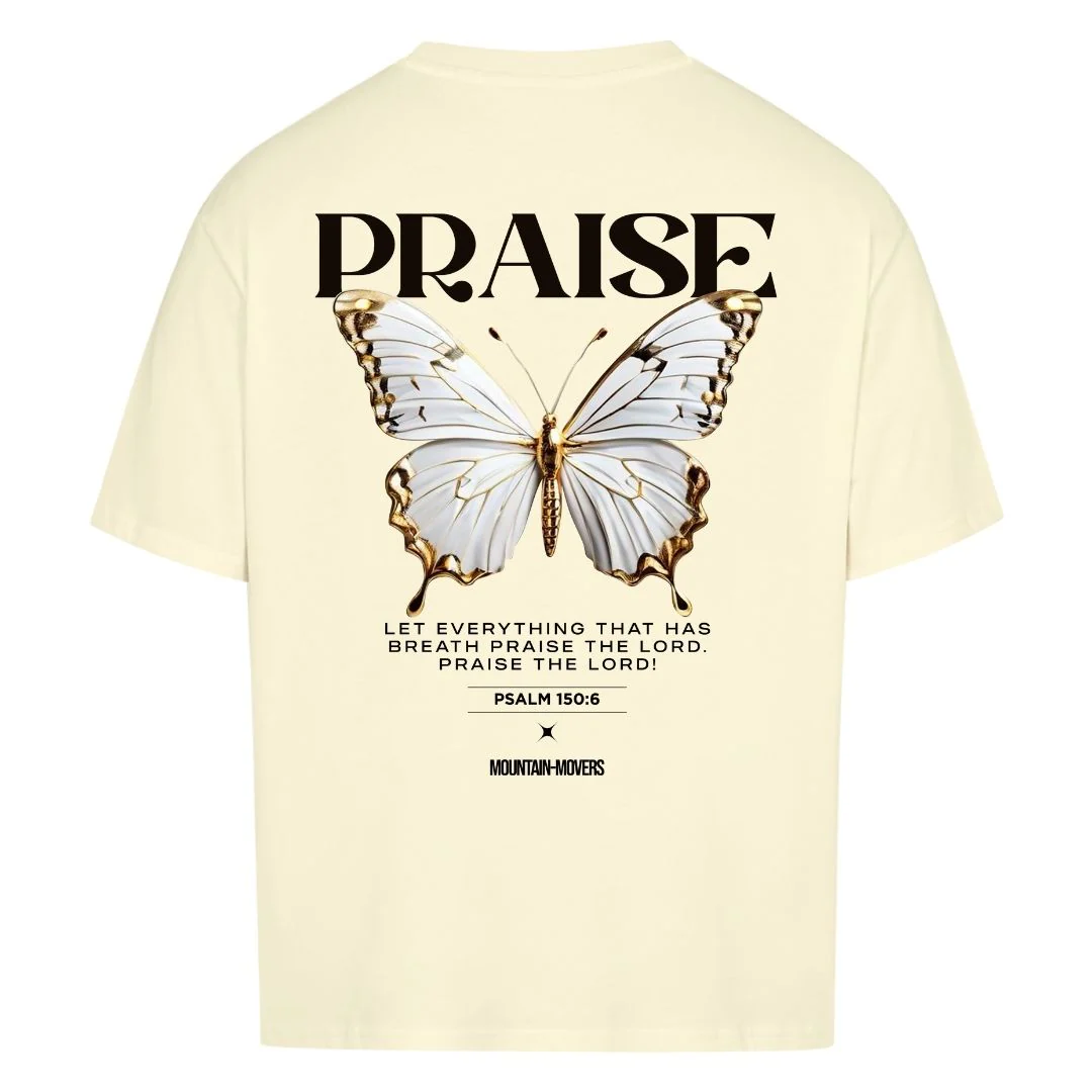 Praise the Lord Butterfly Oversized Shirt BackPrint - Image 3