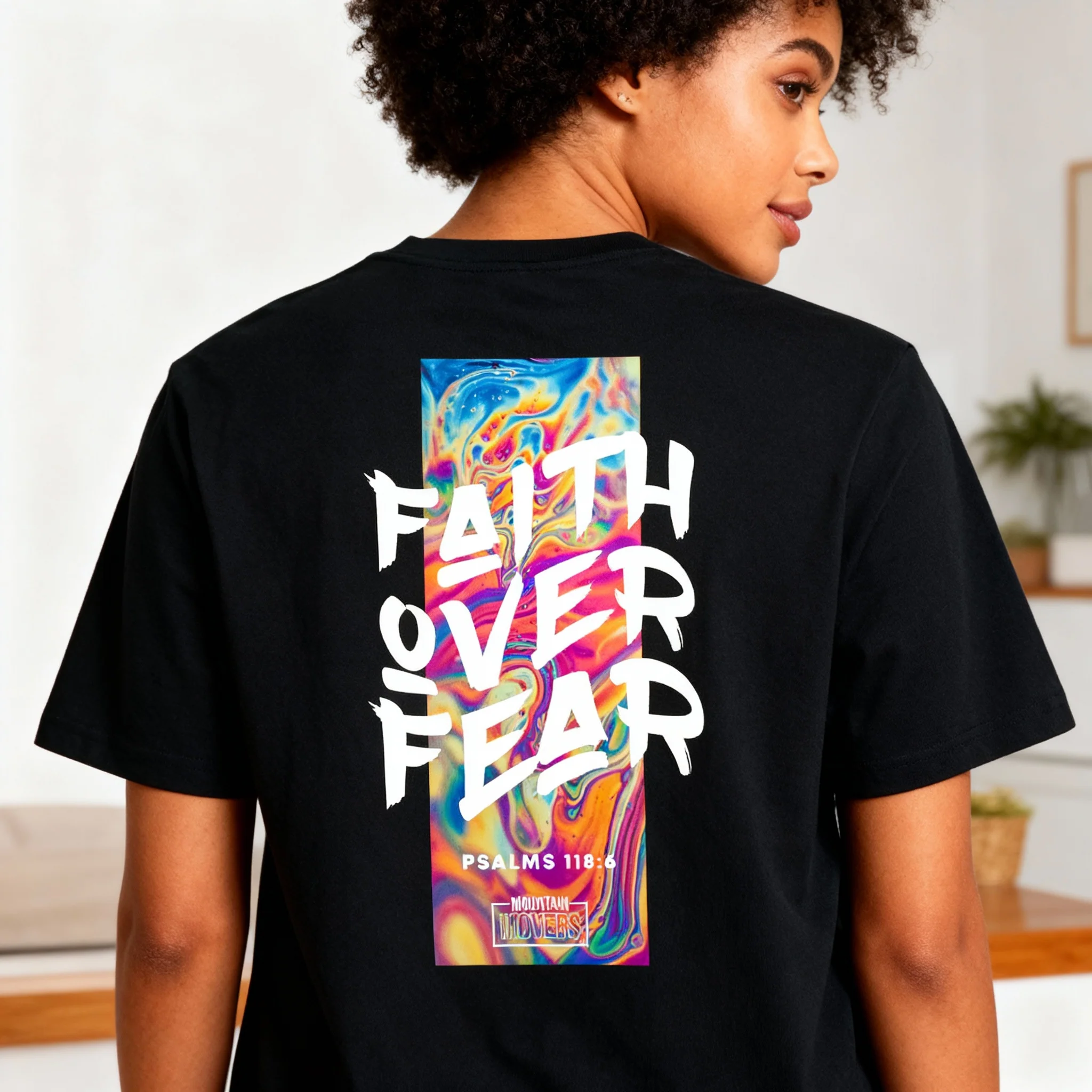 Faith over Fear Streetwear Shirt BackPrint - Image 2