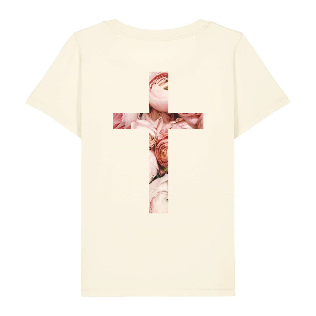 Rose Frauen T-Shirt Back - Image 4