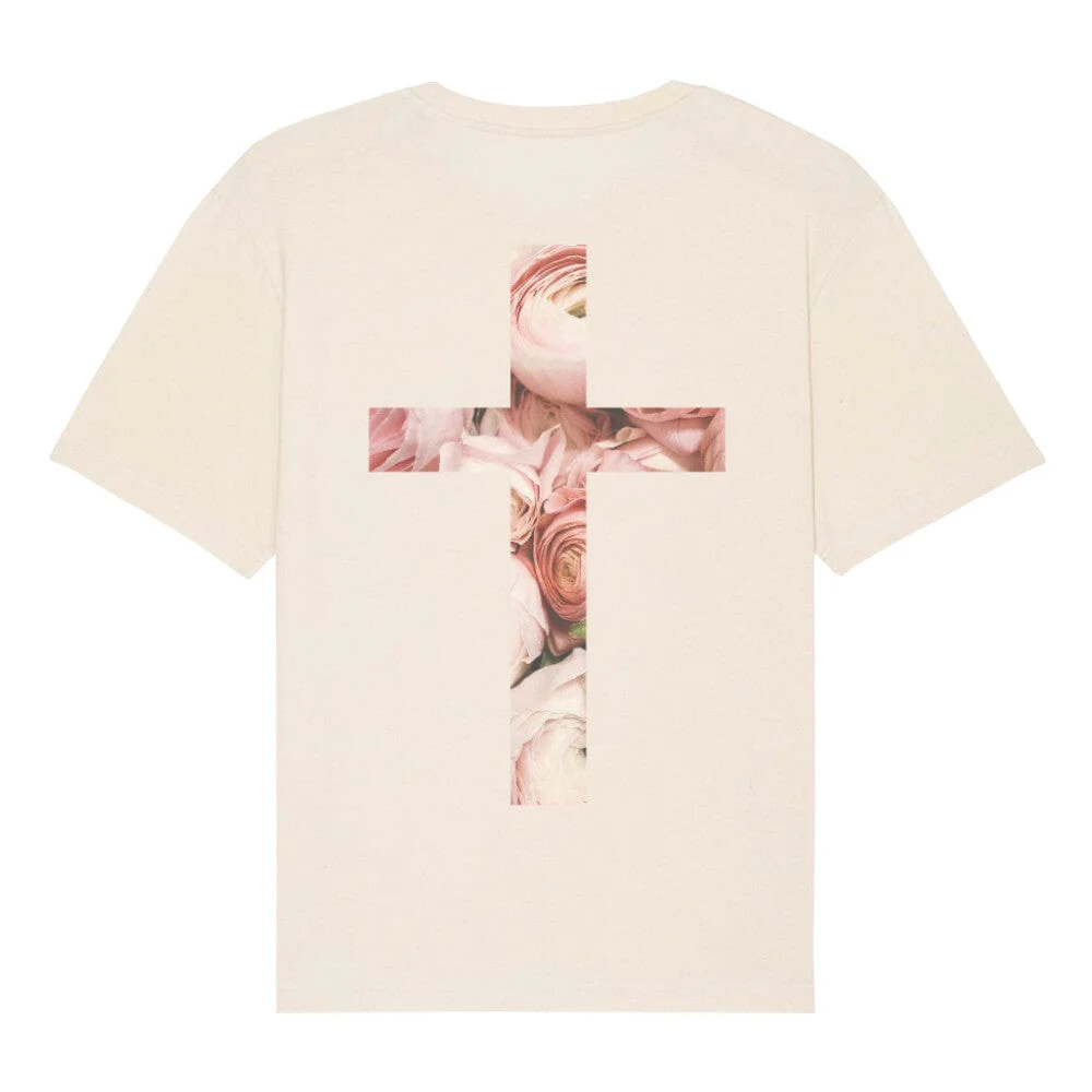 Rose Cross Oversized Shirt BackPrint - Image 6