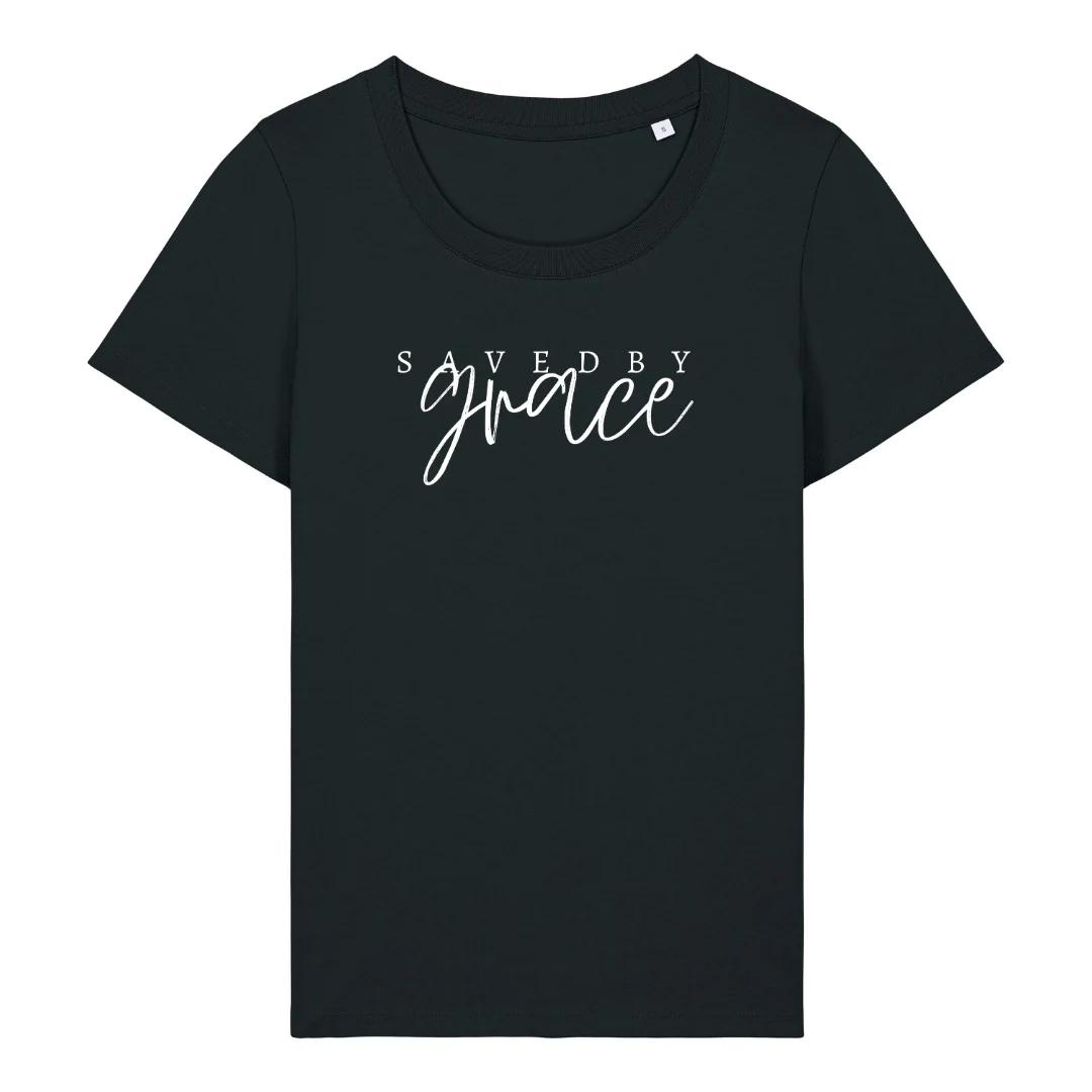 Saved by grace Frauen T-Shirt - Image 2