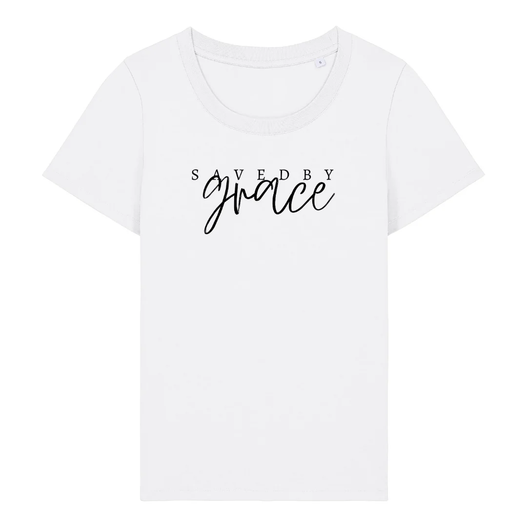 Saved by grace Frauen T-Shirt - Image 4