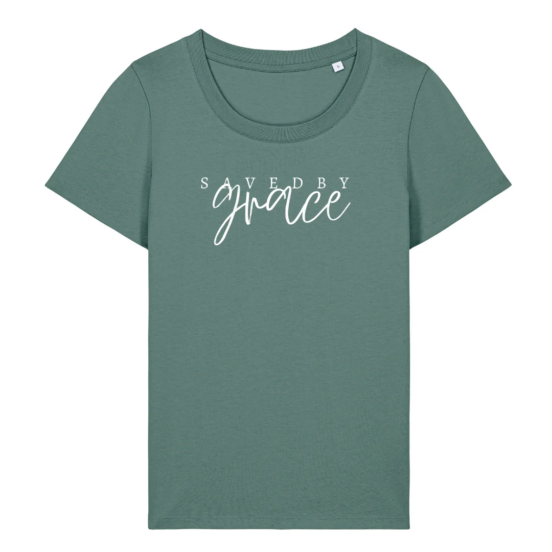 Saved by grace Frauen T-Shirt - Image 7