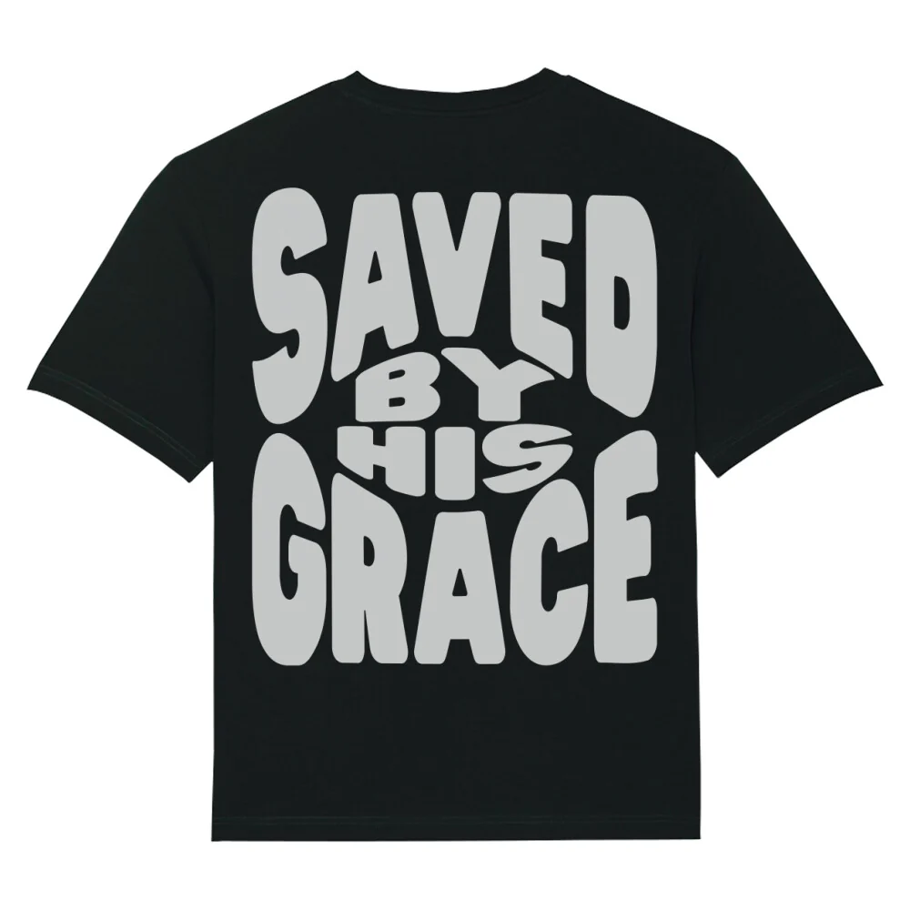 Saved by his Grace Oversized Shirt BackPrint - Image 2