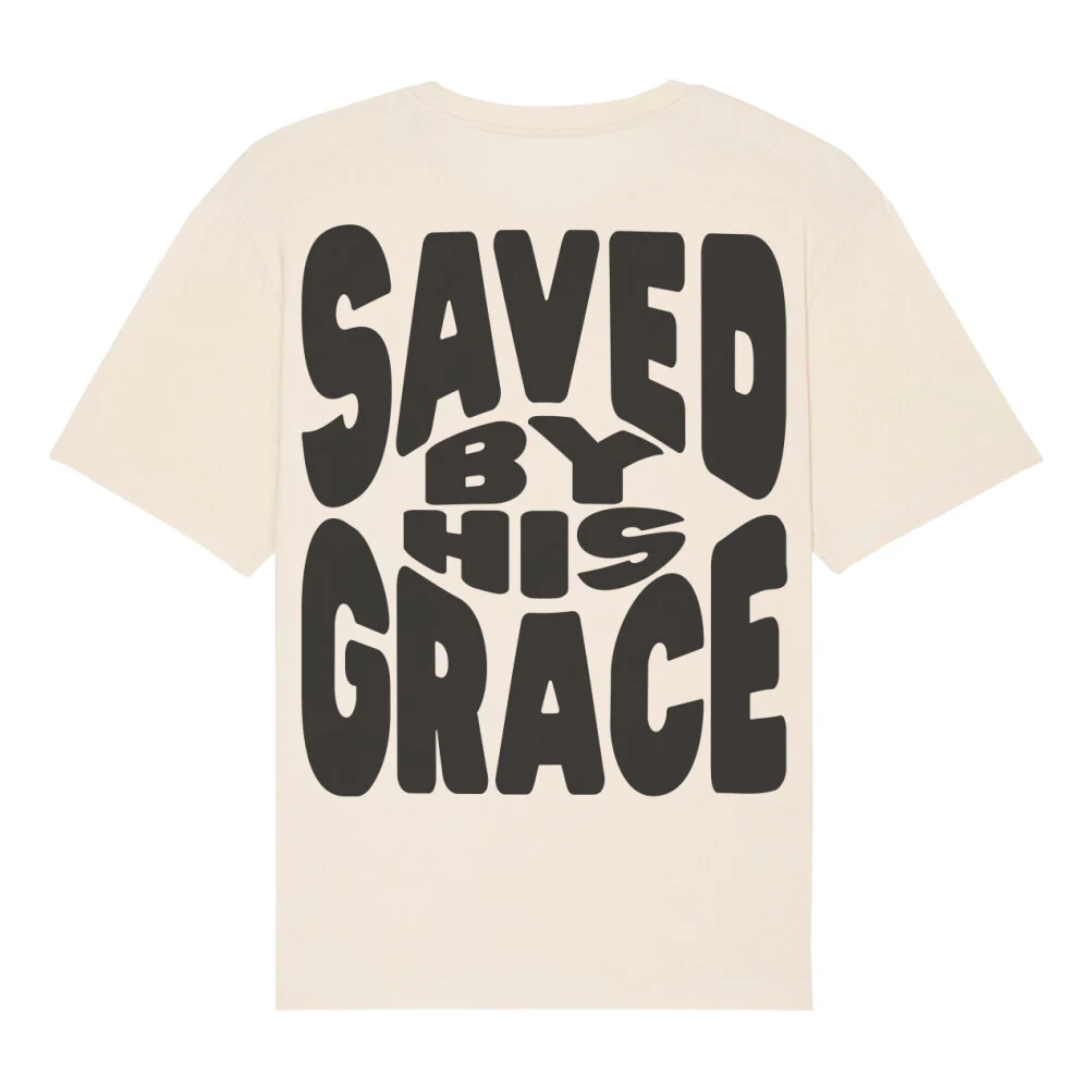 Saved by his Grace Oversized Shirt BackPrint - Image 6