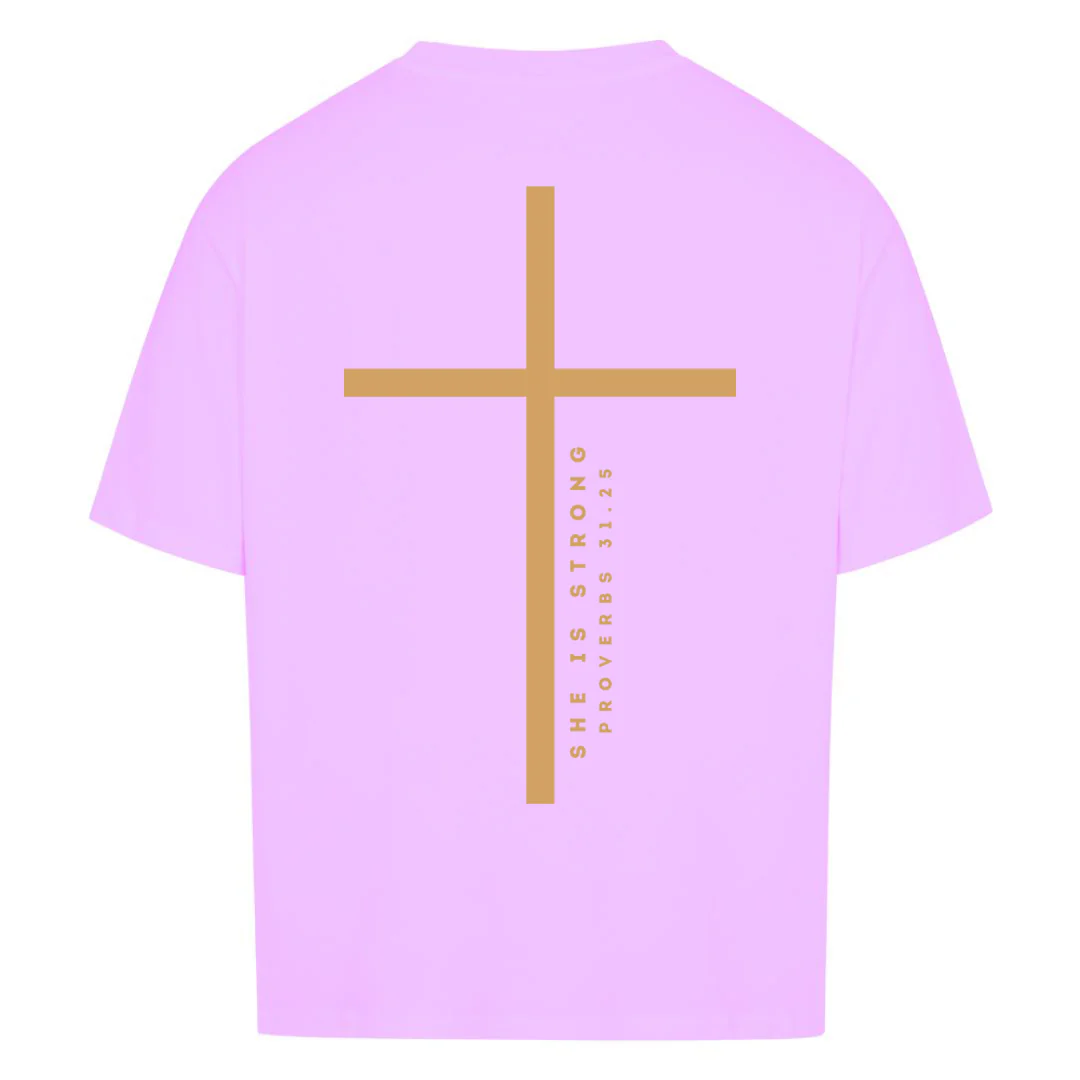 She is Strong Gym Oversized Shirt BackPrint - Image 7