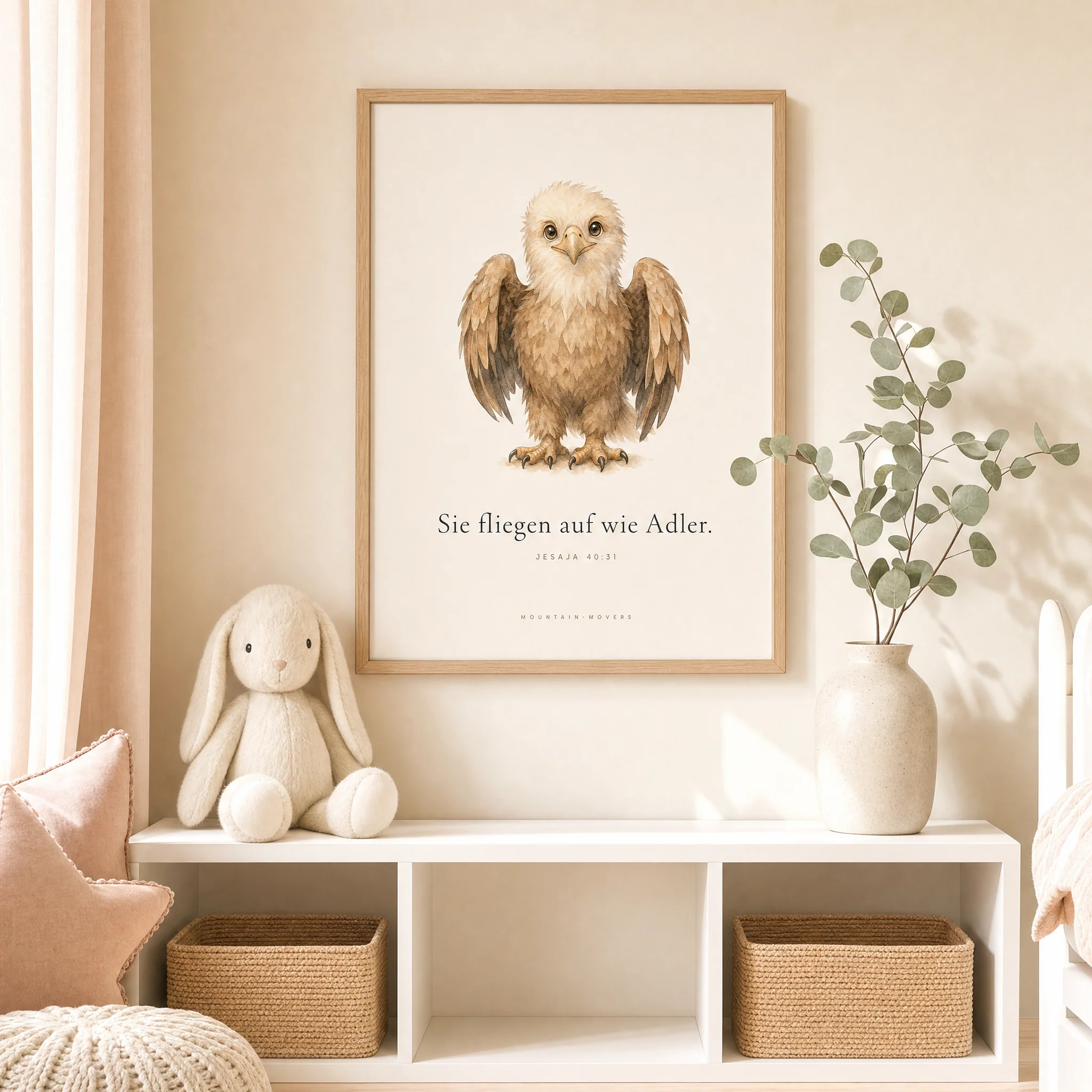 Sie fliegen auf wie Adler, Adler Kinderposter A4 - Image 2