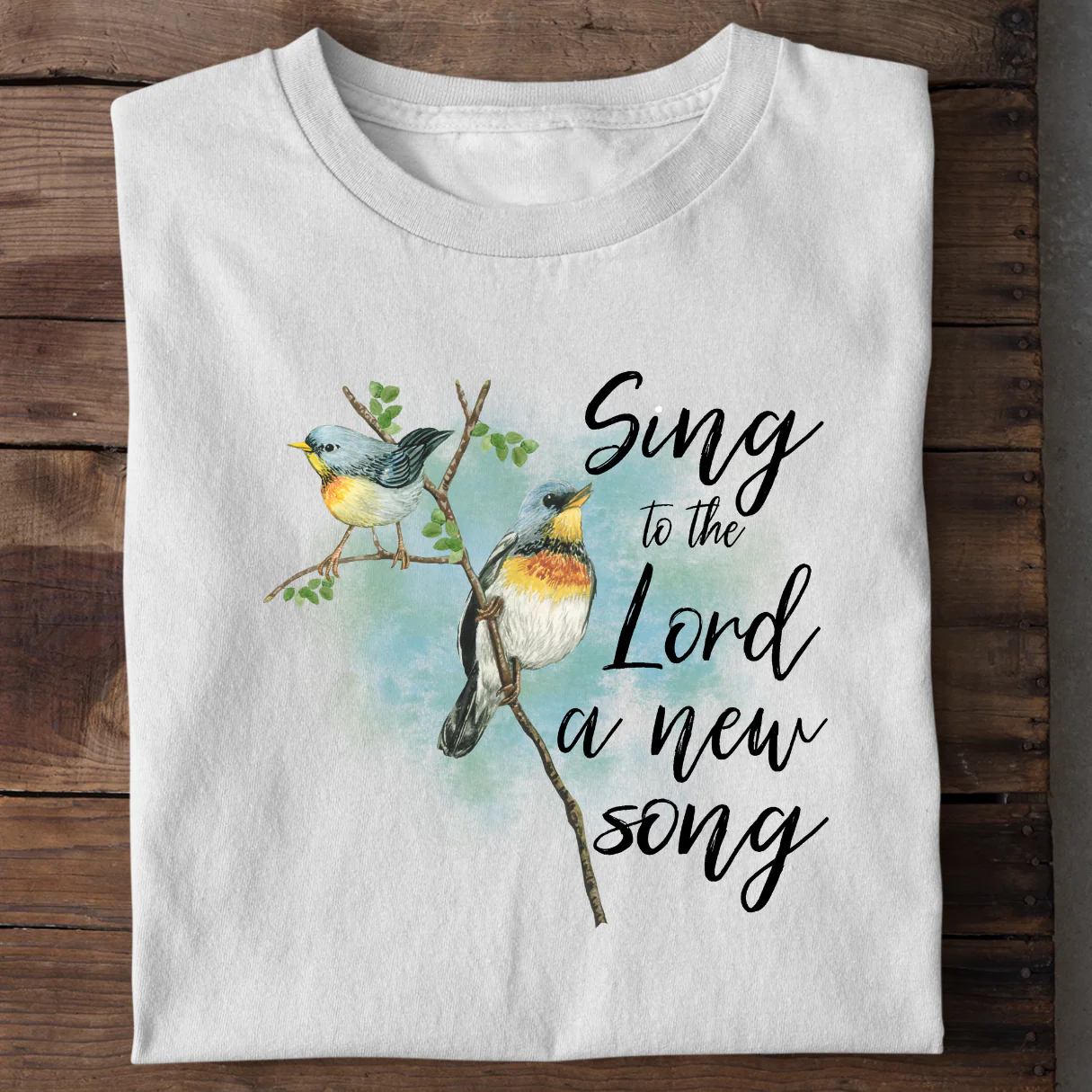 Sing to the Lord Bird Shirt - Image 4