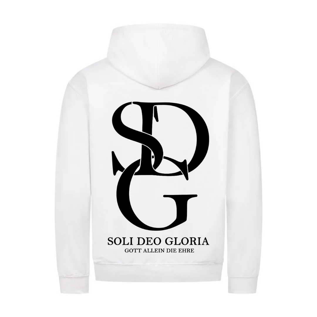 Soli deo Gloria Zipper Hoodie Backprint - Image 2