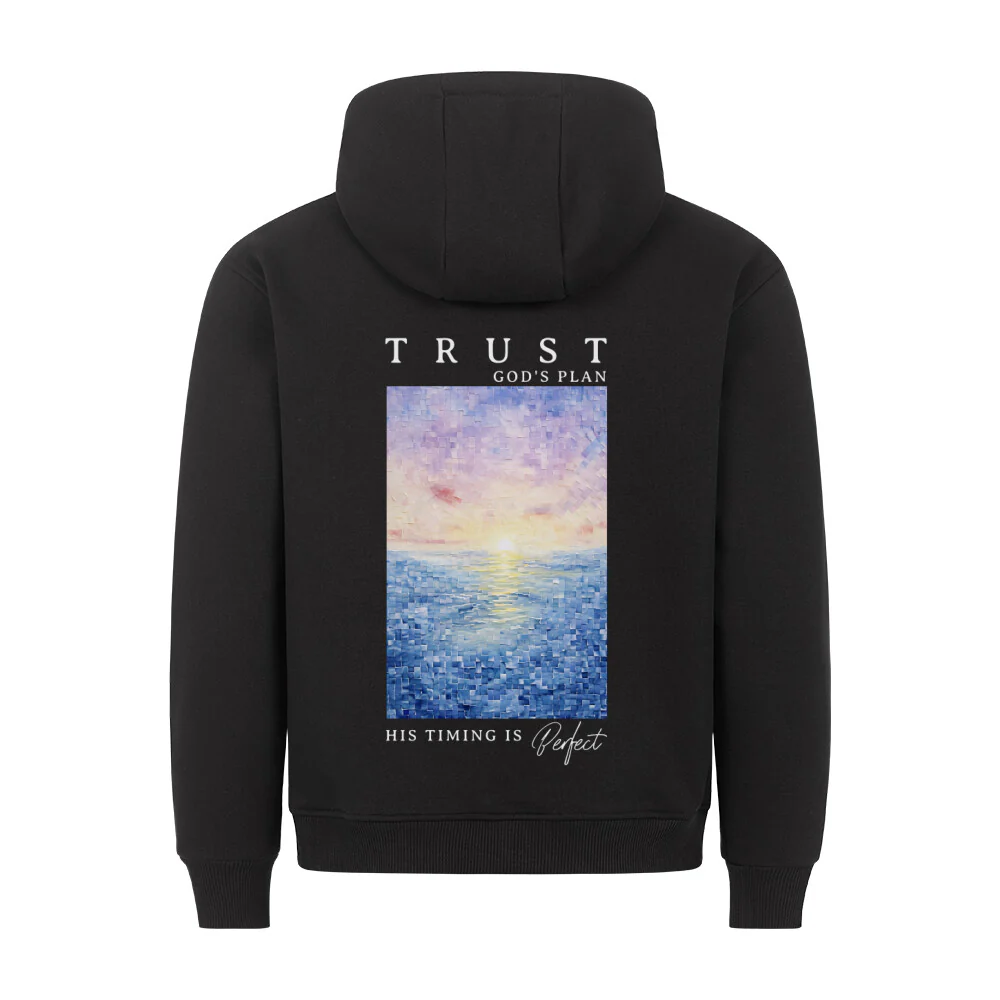 Trust God´s Plan Aquarell Hoodie BackPrint
