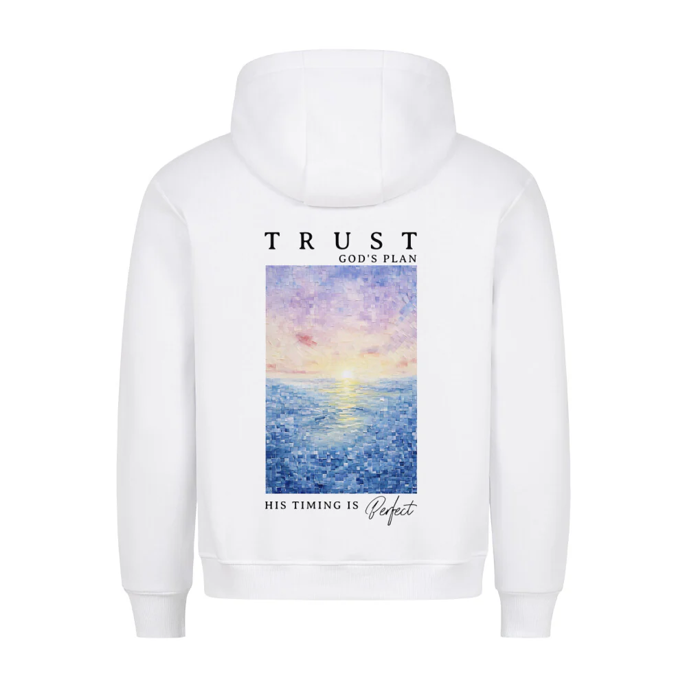 Trust God´s Plan Aquarell Hoodie BackPrint - Image 3