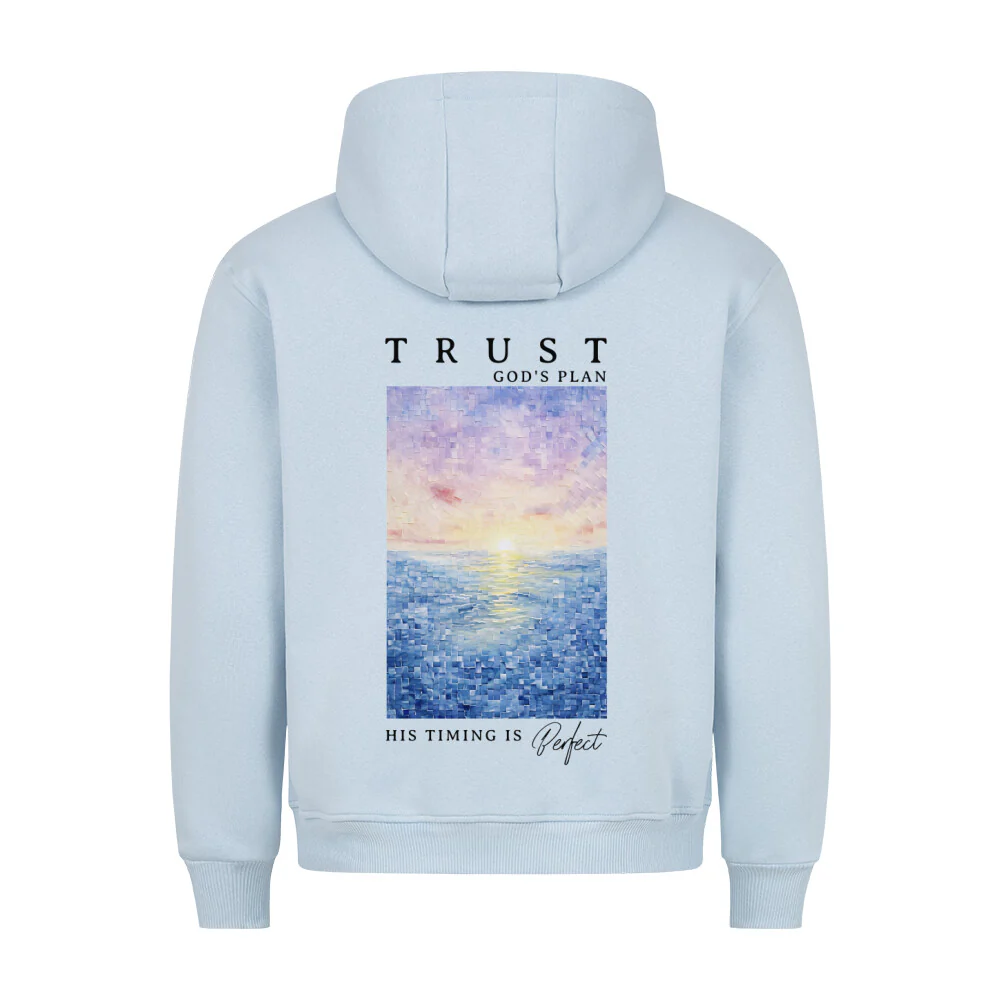 Trust God´s Plan Aquarell Hoodie BackPrint - Image 5