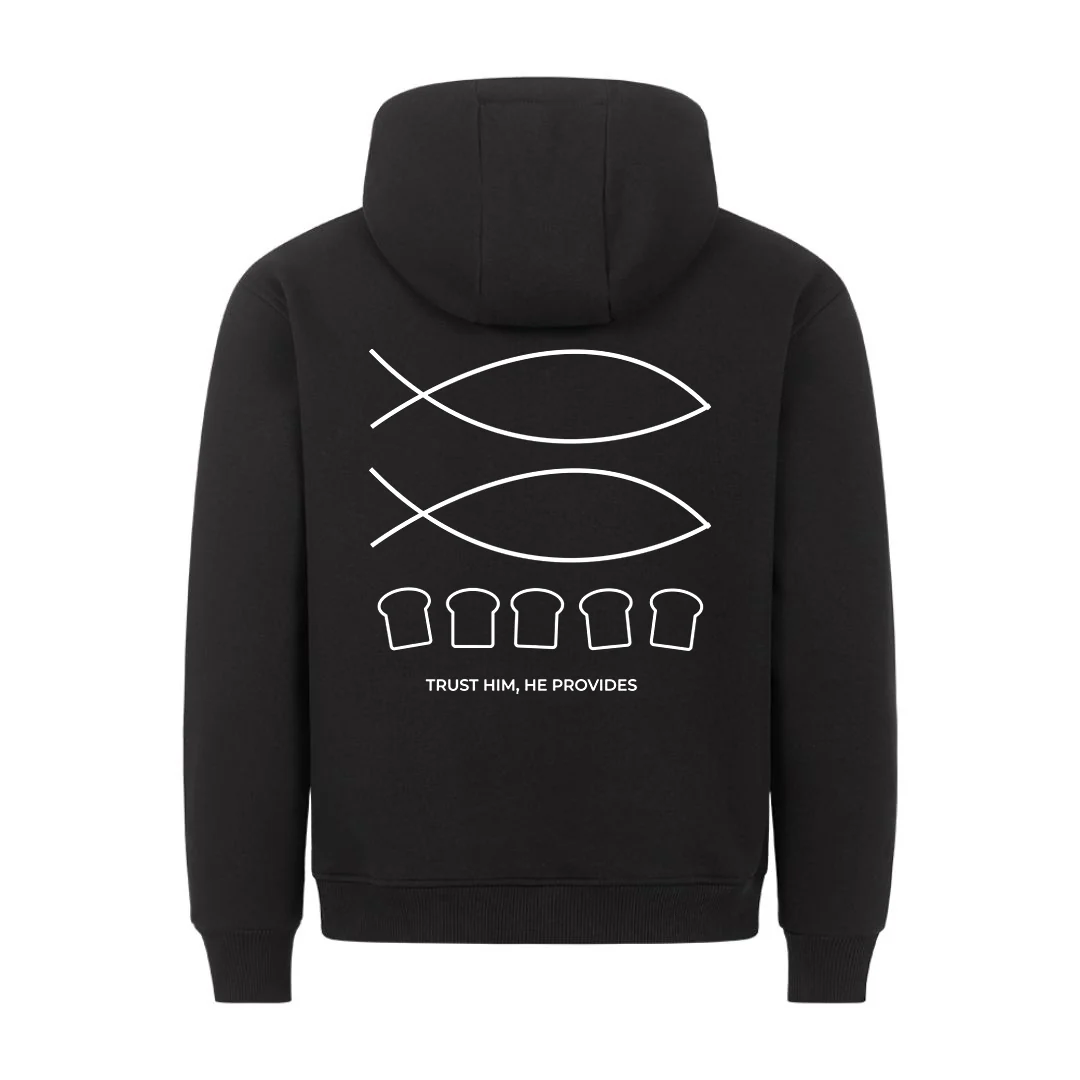 Trust him Hoodie BackPrint