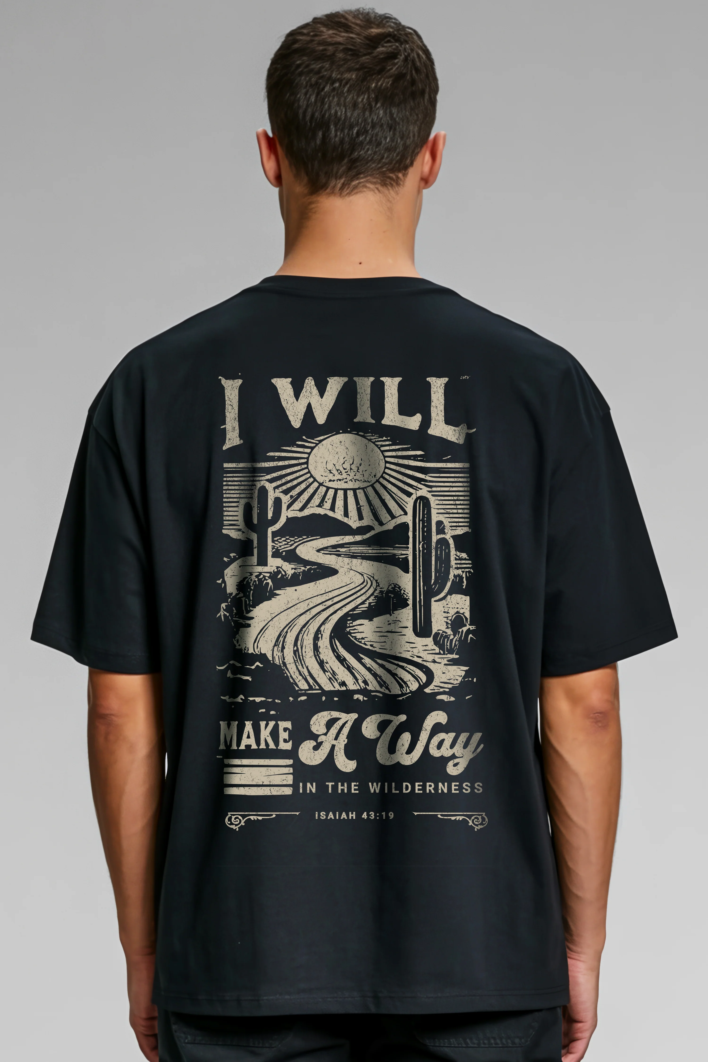 Way in the Wilderness Oversized Shirt BackPrint