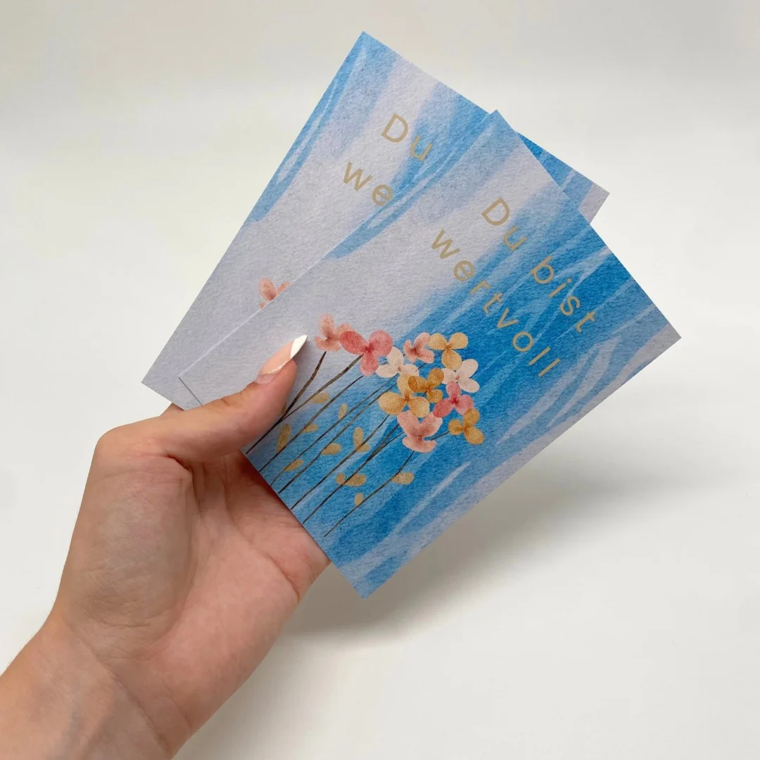 Wertvoll Flower Postkarte - Image 3