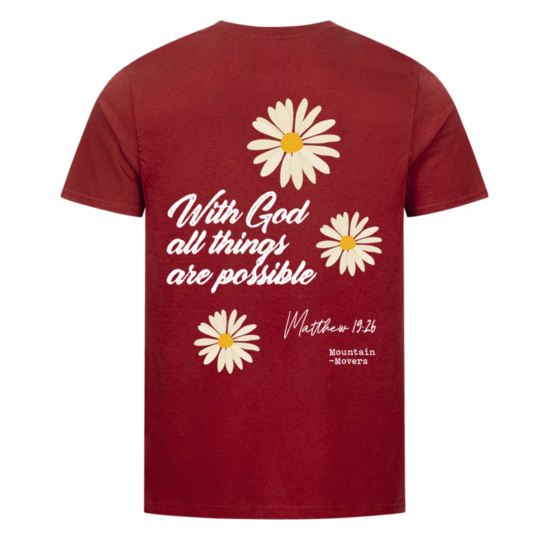With God Flower Shirt BackPrint - Image 8