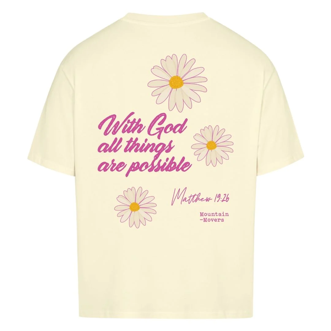 With God Flower Oversized Shirt BackPrint - Image 3