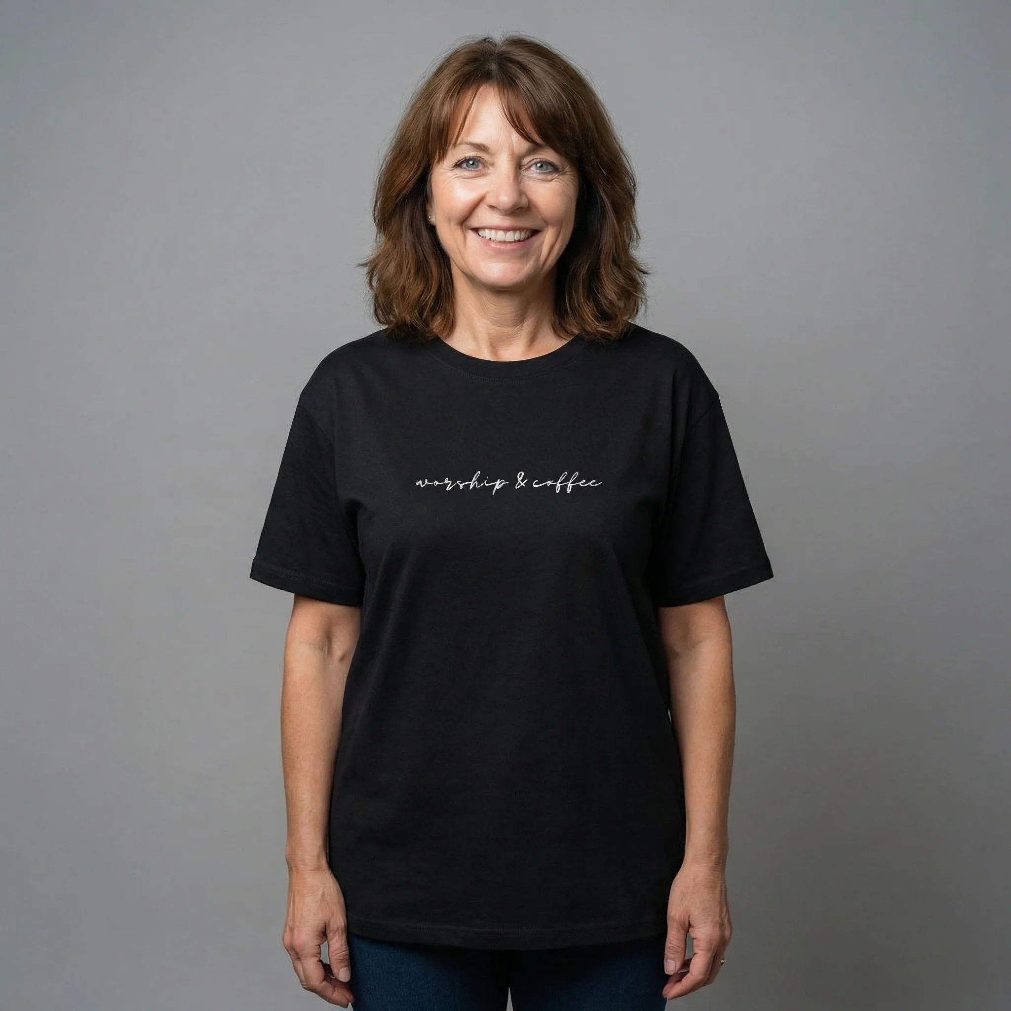 Worship & Coffee Oversized Shirt