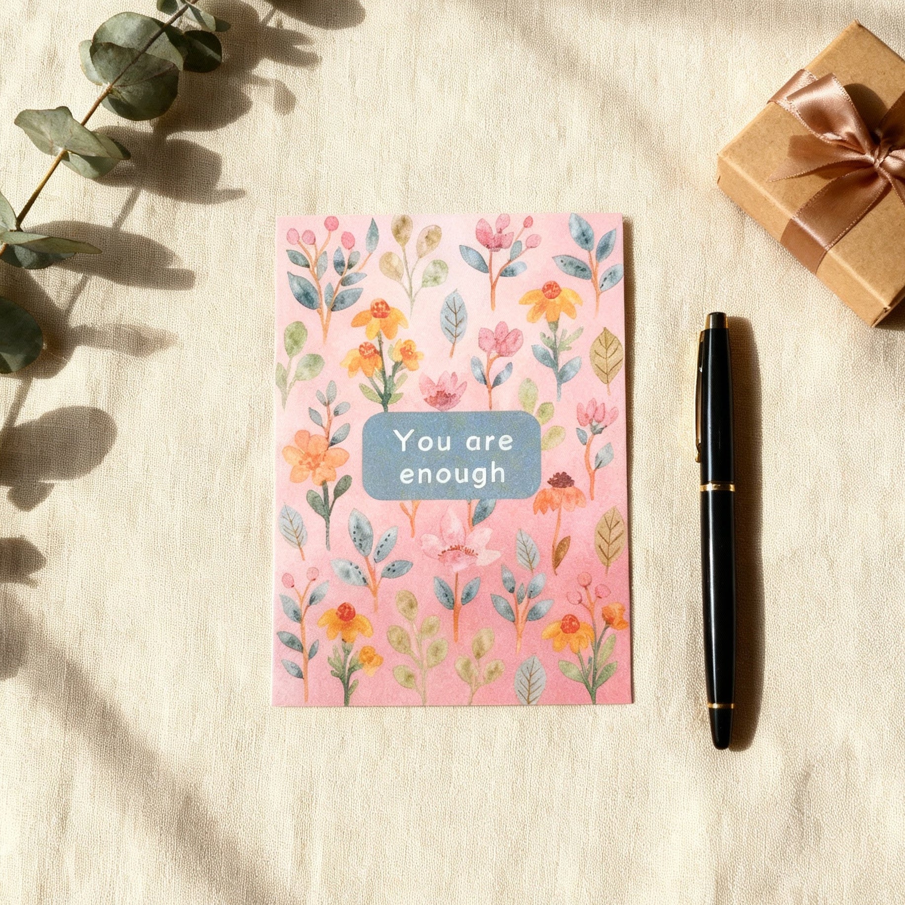 You are enough Flower Postkarte