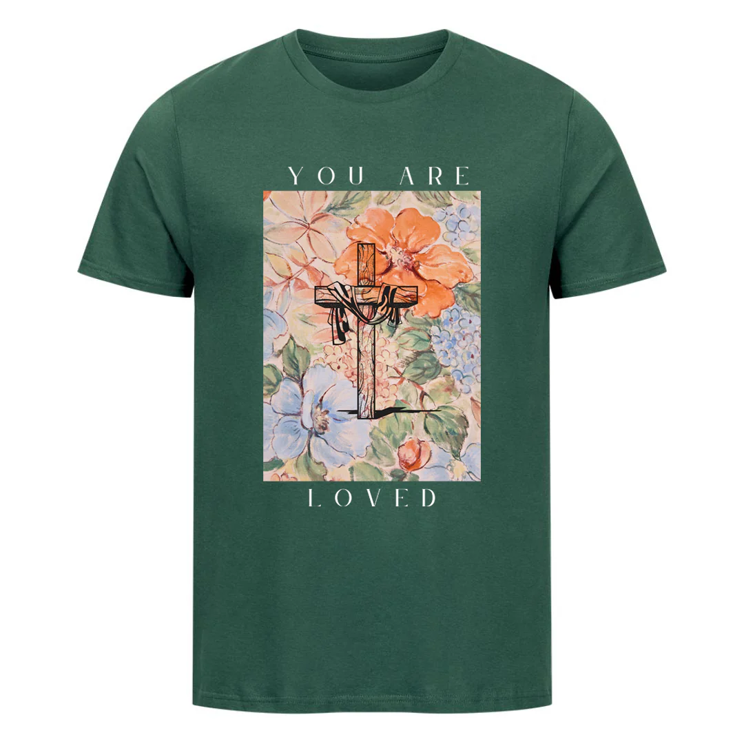 You are Loved - Cross Flower Shirt - Image 13